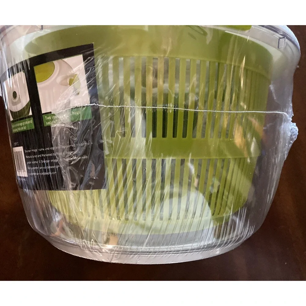 NEW Sharper Image Salad Spinner, Easy Spin-no Box